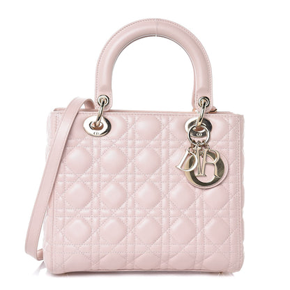 Christian Dior Lambskin Cannage Medium Lady Dior Light Pink 1 of 8