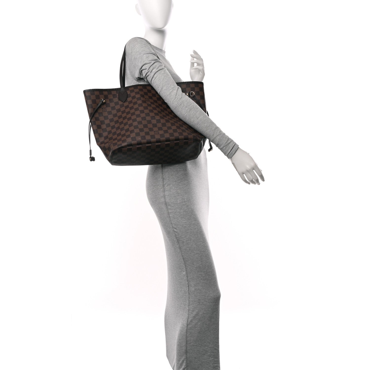 Louis Vuitton Damier Ebene Neo Neverfull MM Rose Ballerine 2 of 10