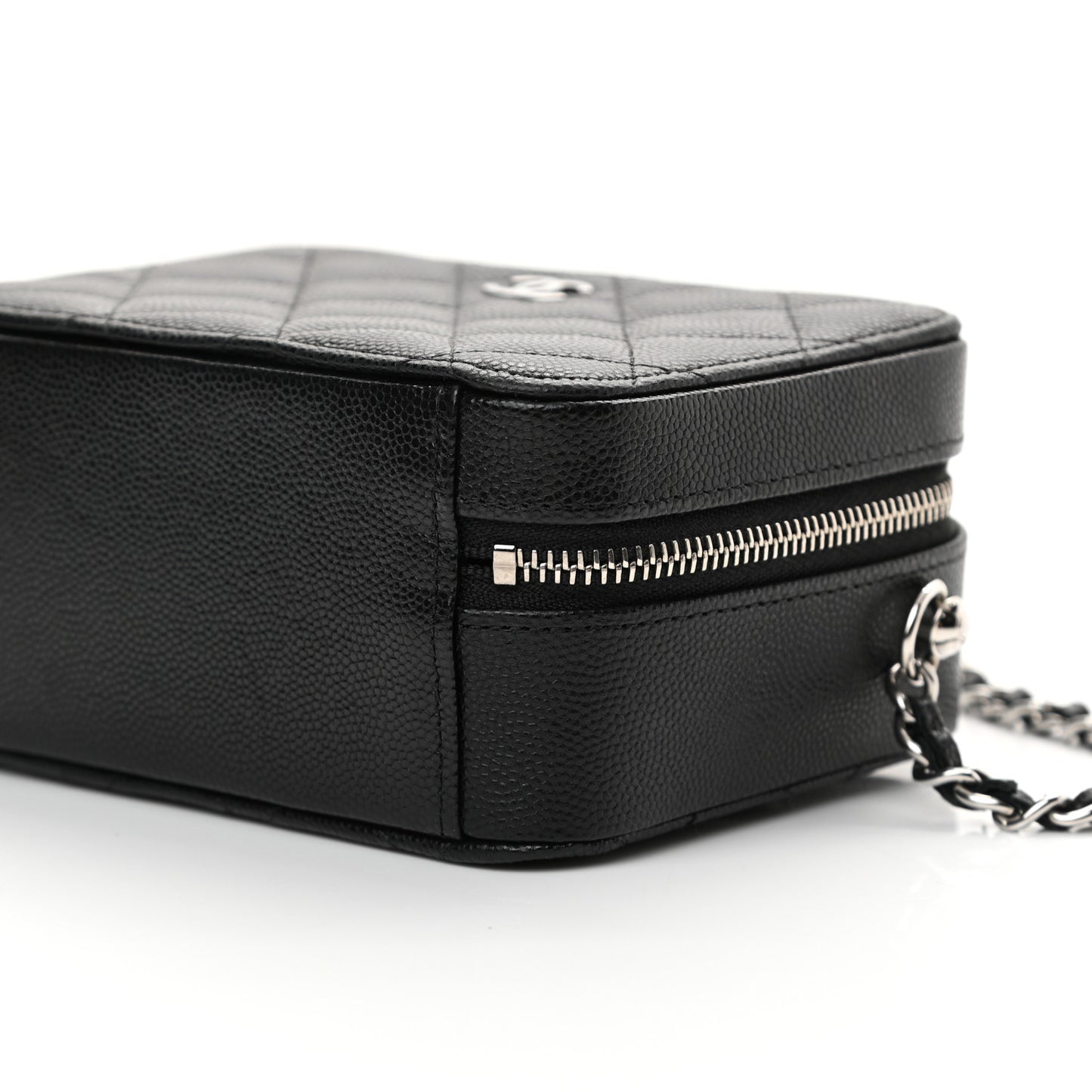 Caviar Quilted Camera Bag Black