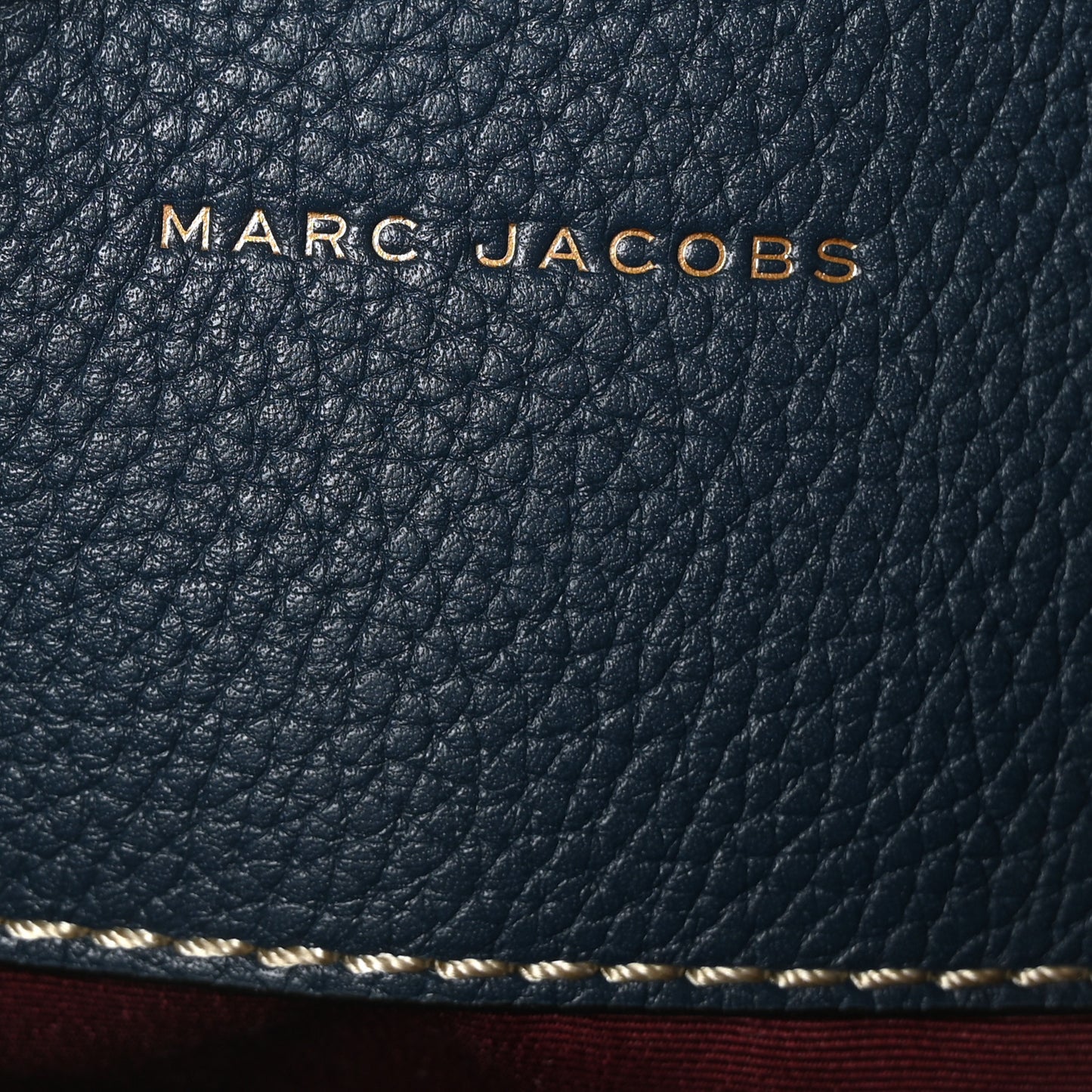 Grained Calfskin Grind Shopper Tote Blue Sea