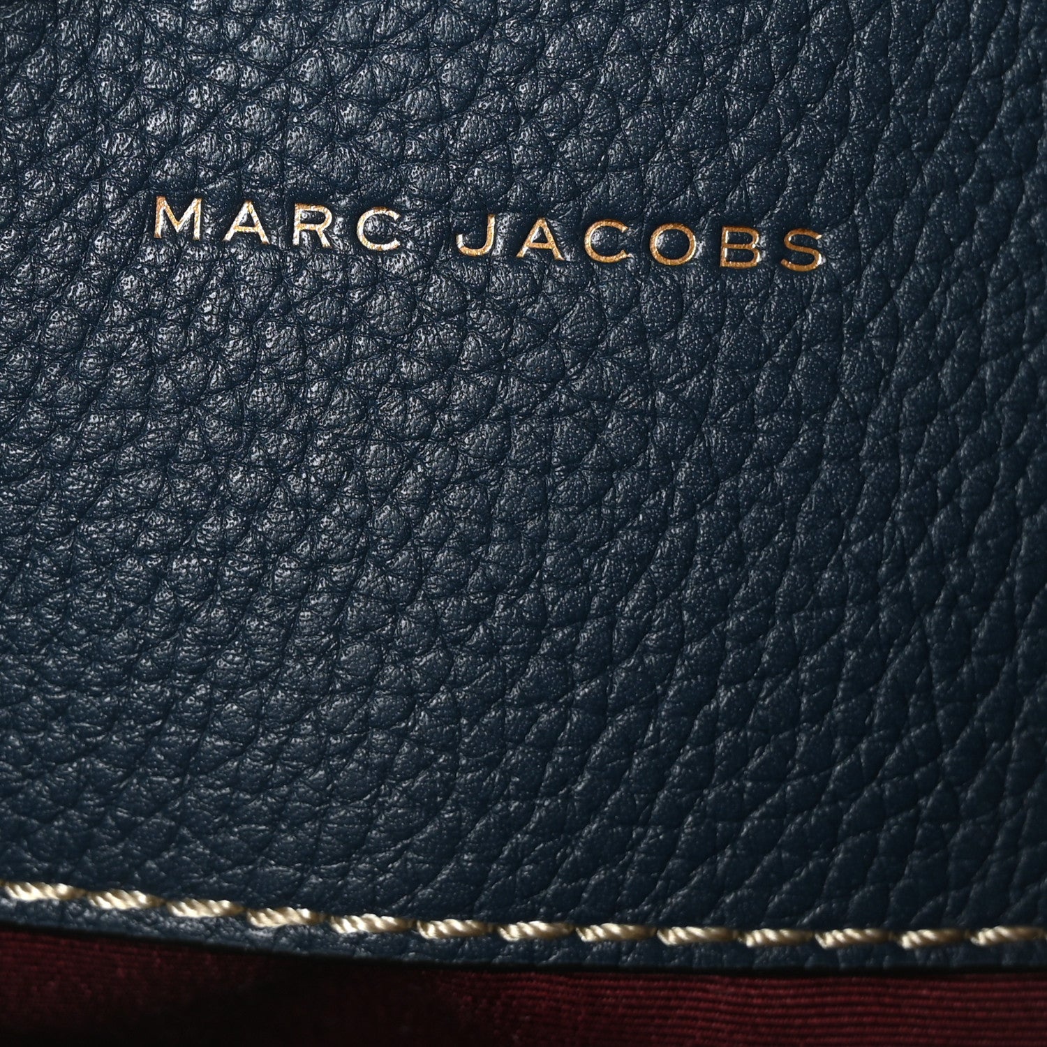 Marc Jacobs Grained Calfskin Grind Shopper Tote Blue Sea 7 of 9