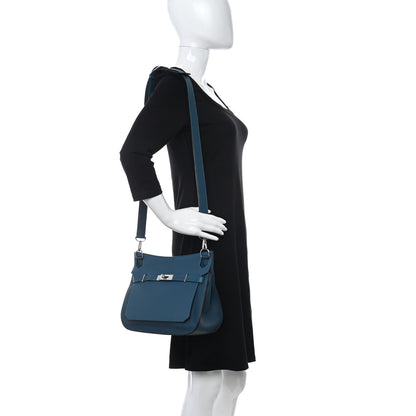 Hermes Taurillon Clemence Swift Jypsiere 28 Cobalt 2 of 10
