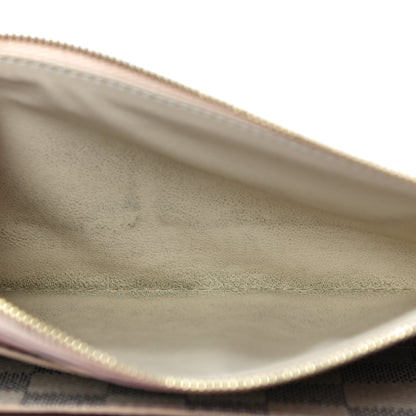 Louis Vuitton Damier Azur Emilie Wallet Rose Ballerine 14 of 15