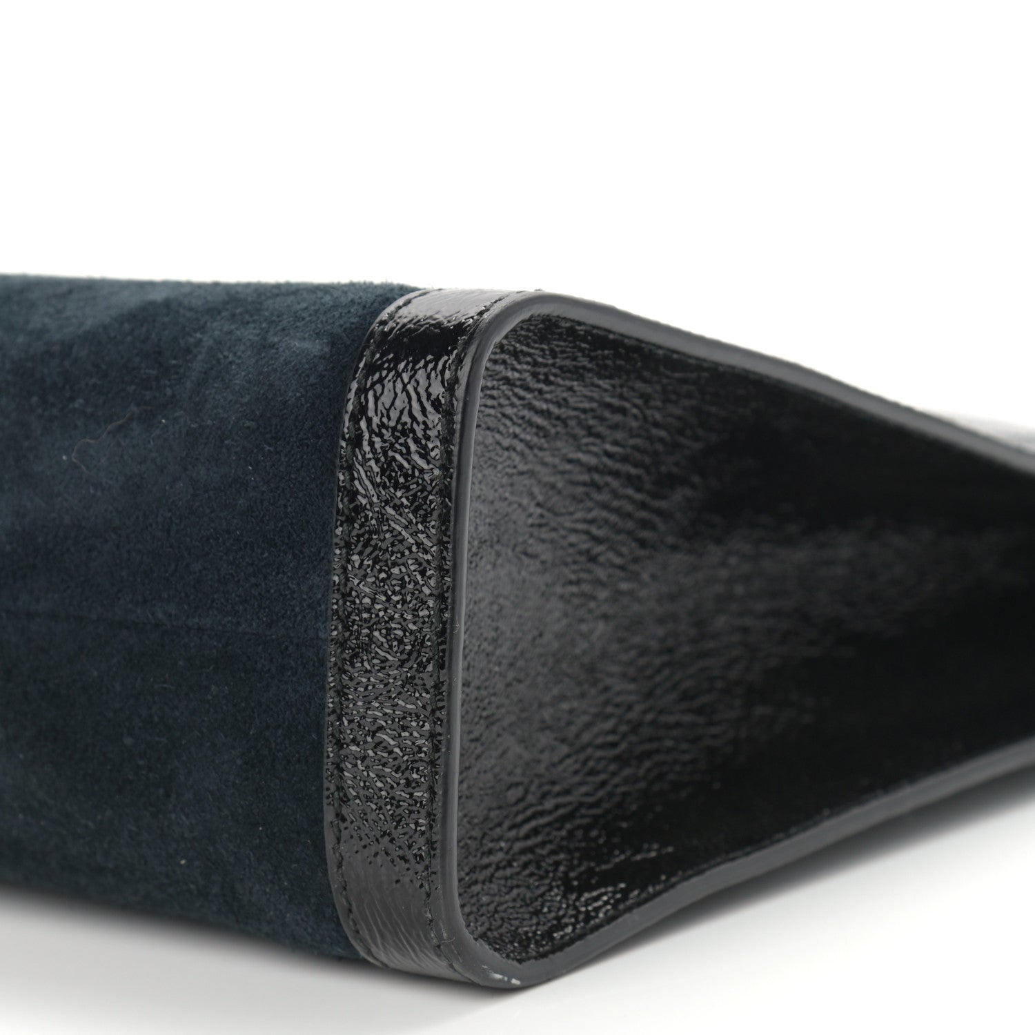 Gucci Suede Patent GG Web Medium Ophidia Top Handle Chain Blue Black 9 of 11