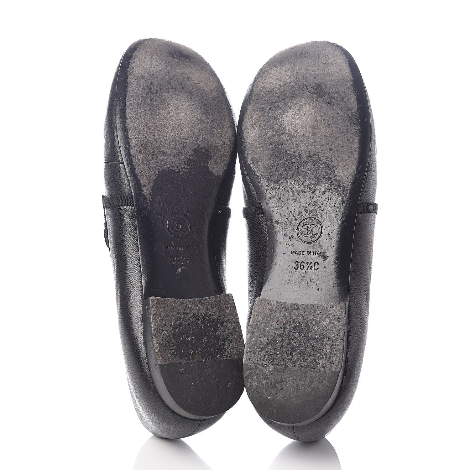Chanel Lambskin Camellia Moccasin Flats 36.5 Black 7 of 7