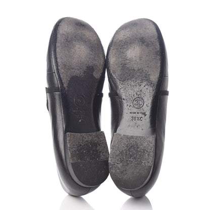 Chanel Lambskin Camellia Moccasin Flats 36.5 Black 7 of 7