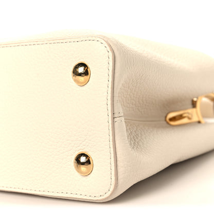 Louis Vuitton Taurillon Capucines MM Cream Plume Yellow 9 of 9