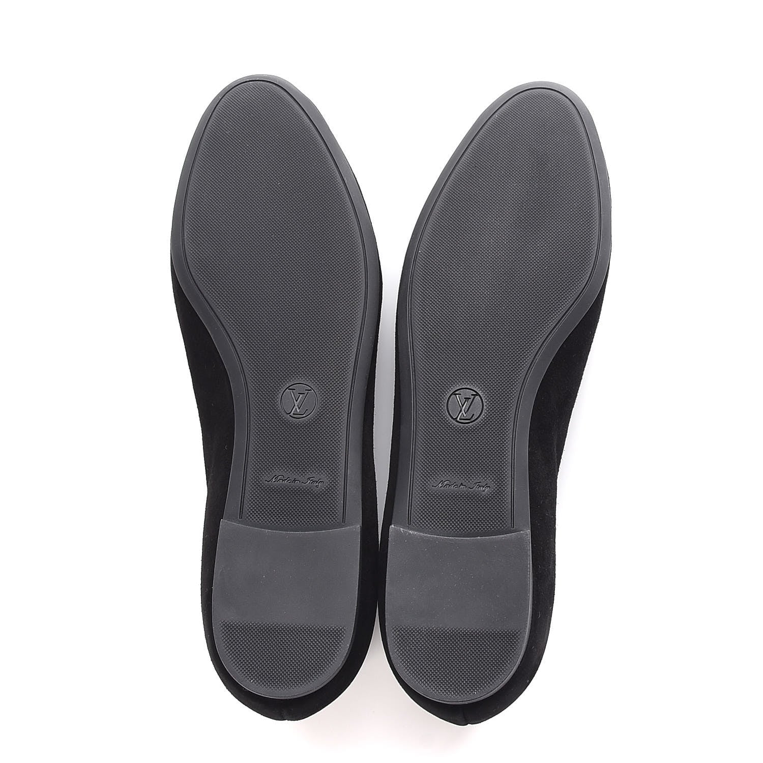Louis Vuitton Suede Monogram Uniformes Ballet Flats 37.5 Black 7 of 12