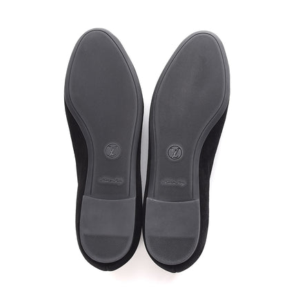 Louis Vuitton Suede Monogram Uniformes Ballet Flats 37.5 Black 7 of 12