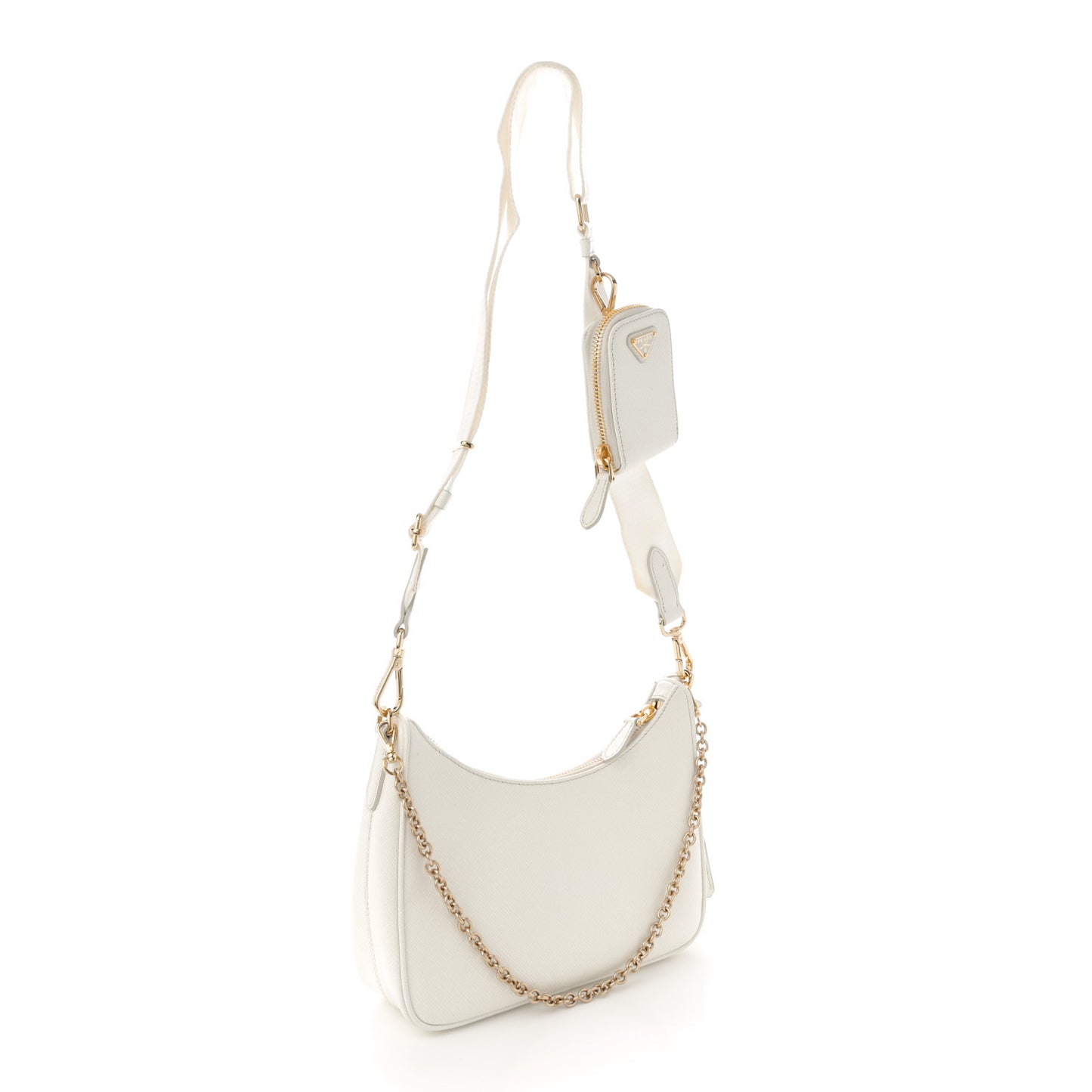 Saffiano Re-Edition 2005 Shoulder Bag White