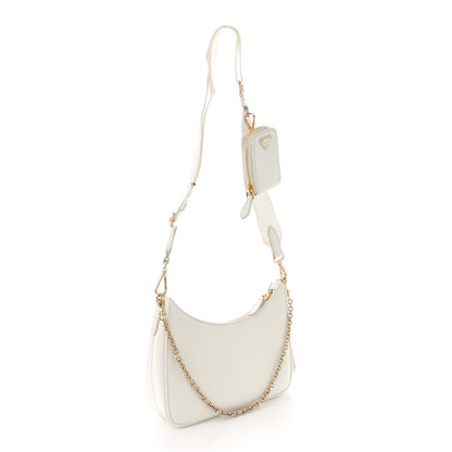 Prada Saffiano Re-Edition 2005 Shoulder Bag White 3 of 12