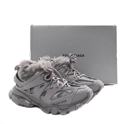Balenciaga Mesh Rubber Faux Fur Track Sneakers 41 Grey 8 of 8