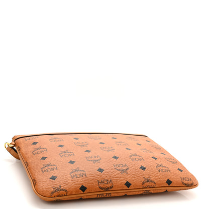 MCM Visetos Liz Shopper Tote Pouch Cognac 4 of 10