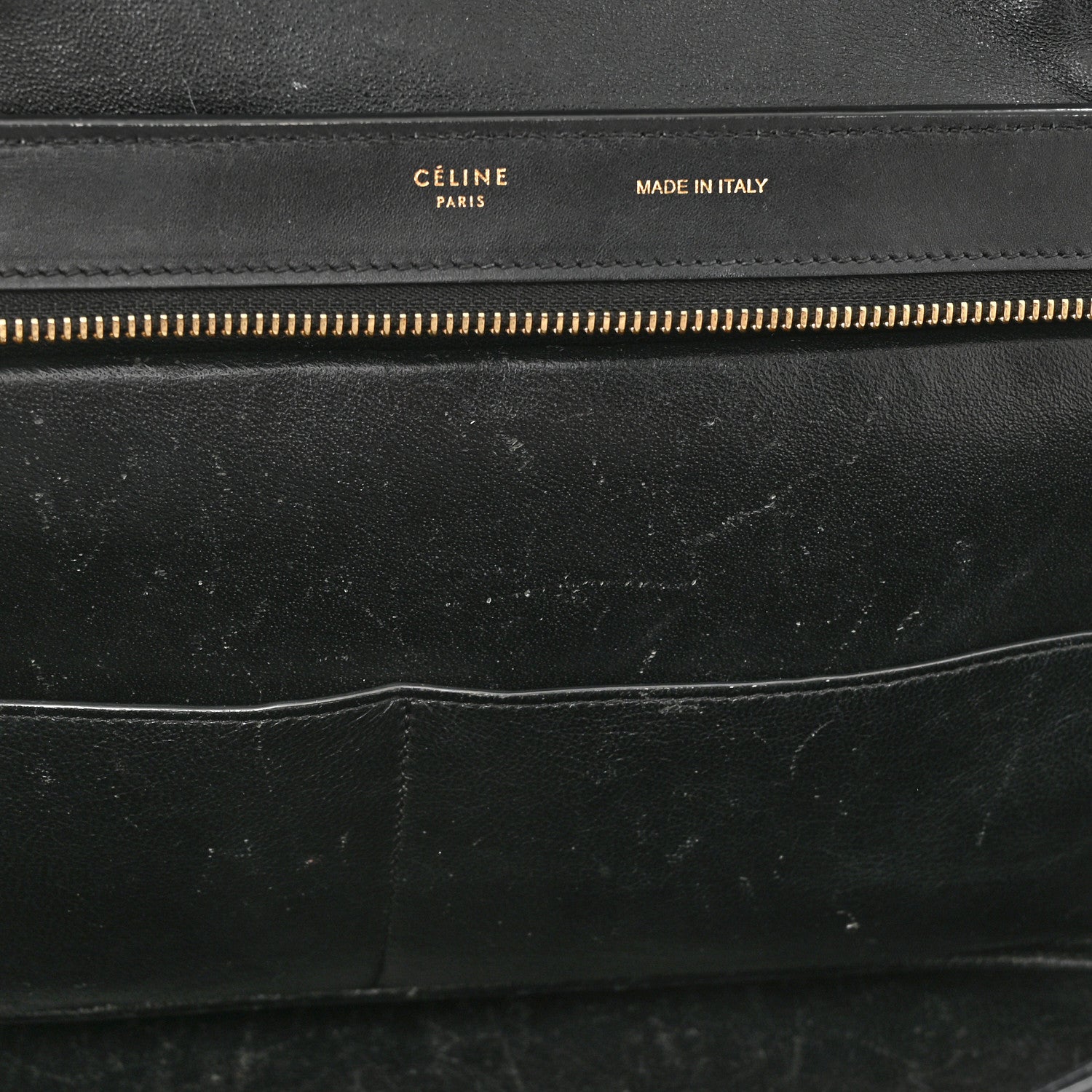 Celine Soft Grained Calfskin Nubuck Small Tri-Color Trapeze Black Blue Tan 17 of 17