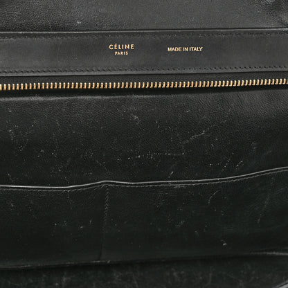 Celine Soft Grained Calfskin Nubuck Small Tri-Color Trapeze Black Blue Tan 17 of 17