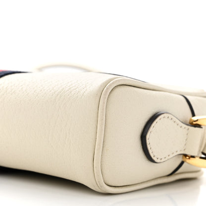 Gucci Textured Dollar Calfskin Web Mini Ophidia Shoulder Bag Mystic White 11 of 17