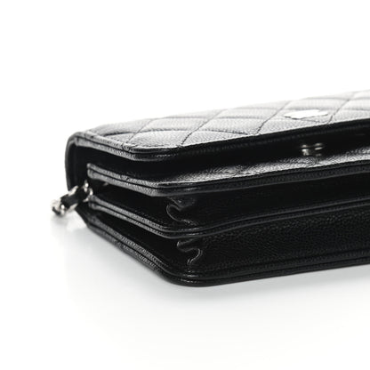 Chanel Caviar Quilted Mini Wallet On Chain WOC Black 7 of 8