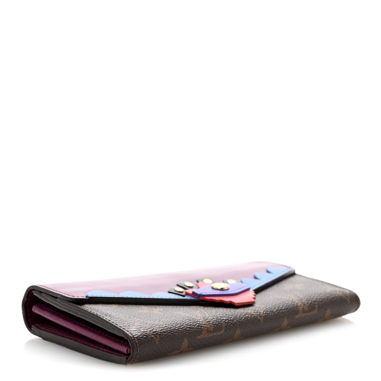 Louis Vuitton Monogram Totem Sarah Wallet Magenta 4 of 9