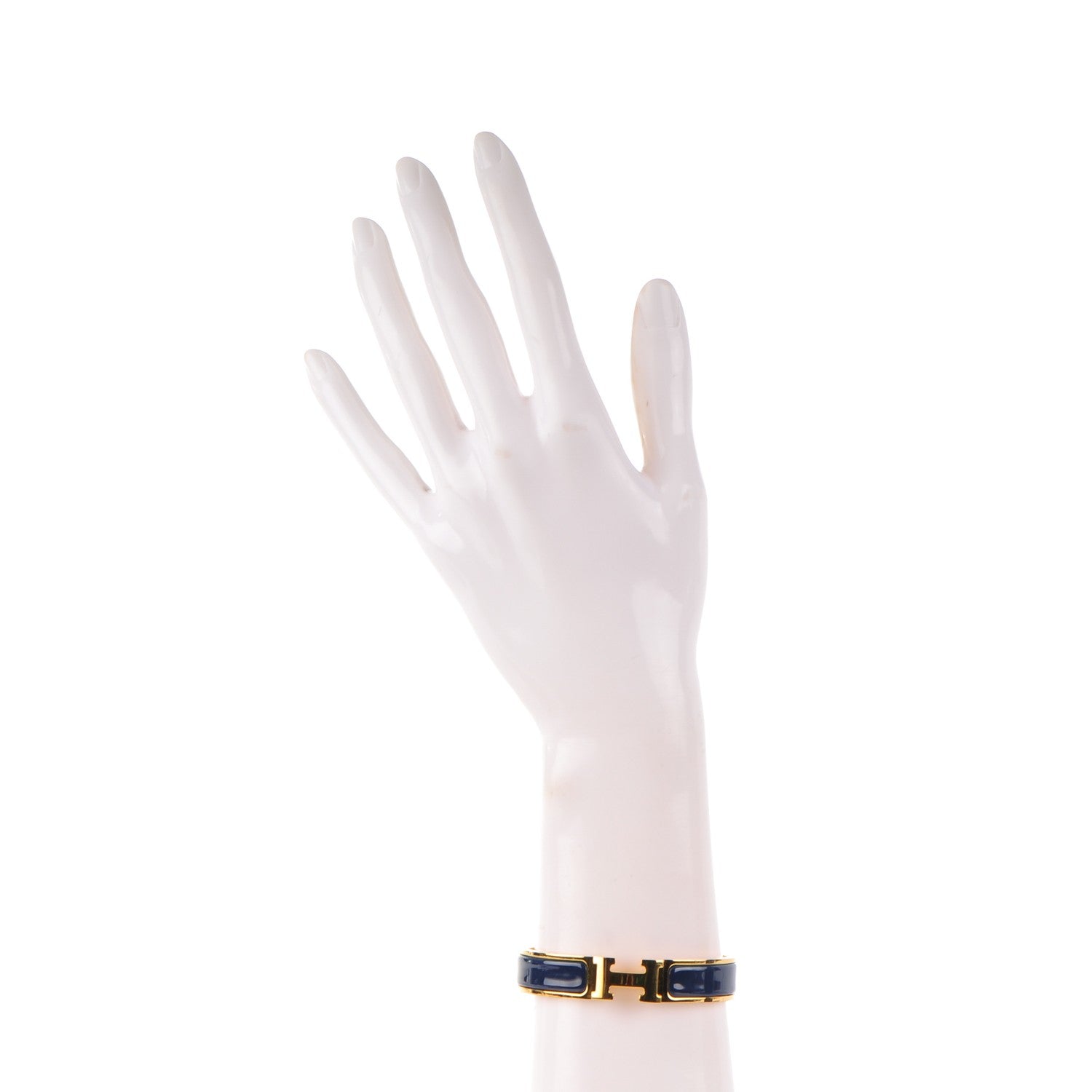 Hermes Narrow Enamel Clic Clac H Bracelet PM Bleu Biarritz 2 of 5
