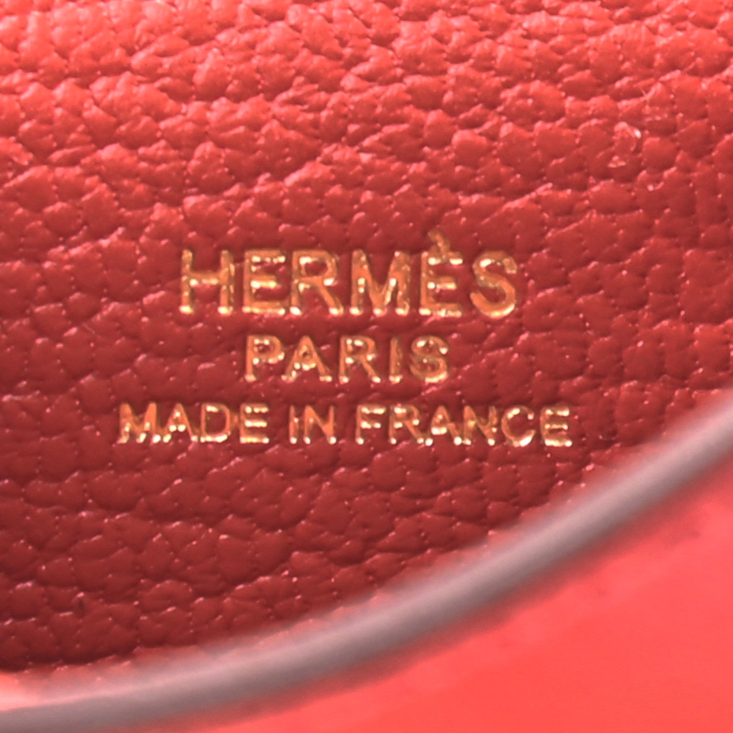 Hermes Tadelakt Chevre Mysore Kelly Quelle Idole Bag Charm Rose Sakura Sanguine Nata Sesame 4 of 5