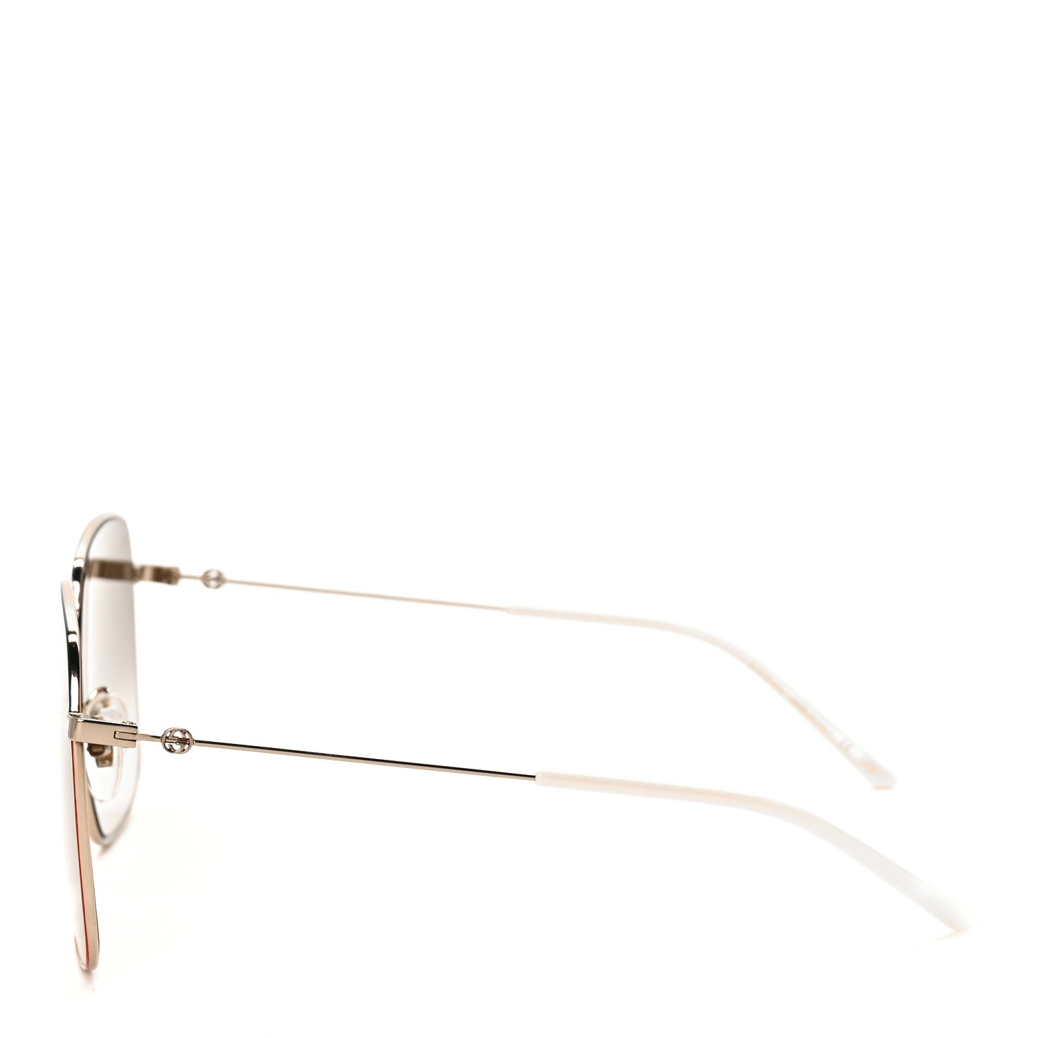 Gucci Web Rectangular Frame Interlocking G Sunglasses GG0394S Green Red 3 of 7