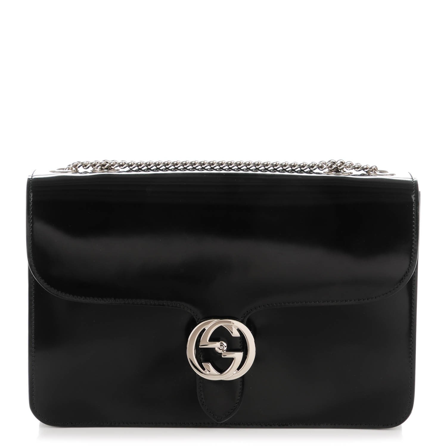 Gucci Shade Lux Calfskin Interlocking G Shoulder Bag Black 1 of 6
