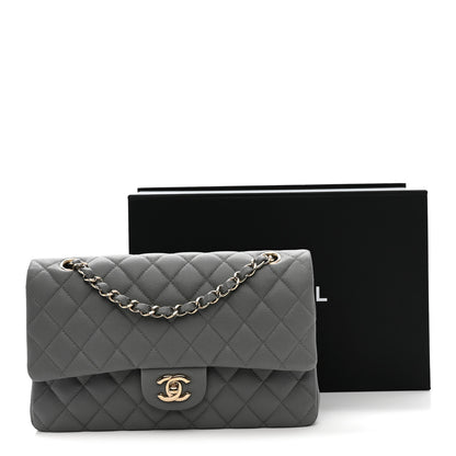 Chanel Caviar Quilted Medium Double Flap Grey 11 of 11