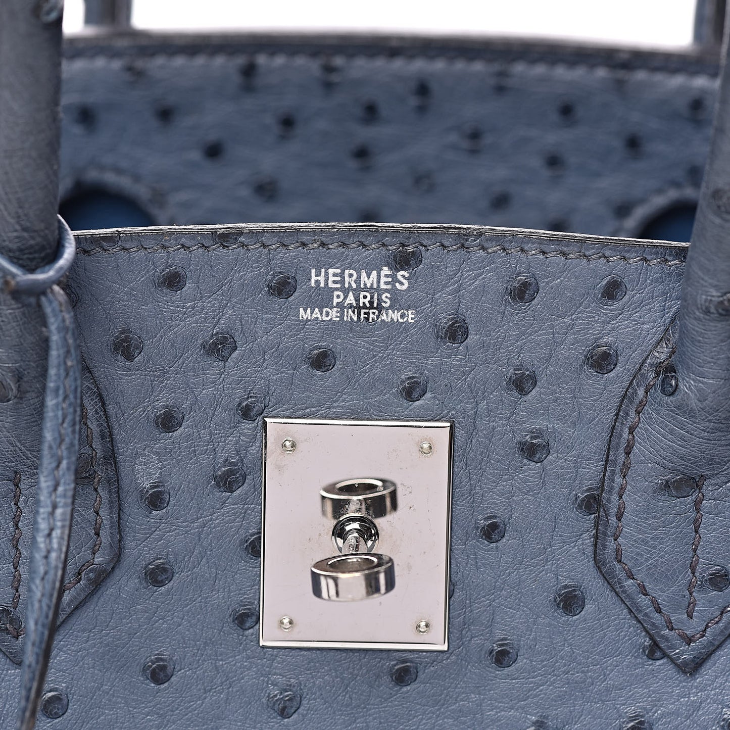 Ostrich Birkin 30 Bleu Roi