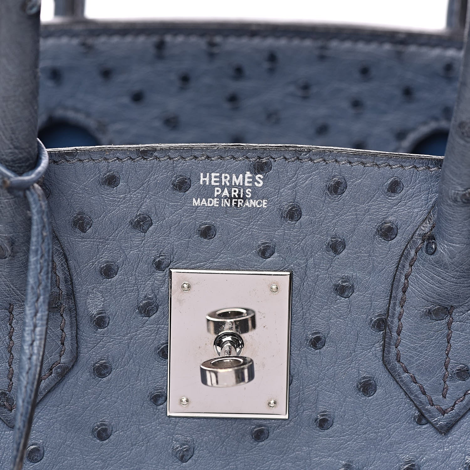 Hermes Ostrich Birkin 30 Bleu Roi 8 of 30
