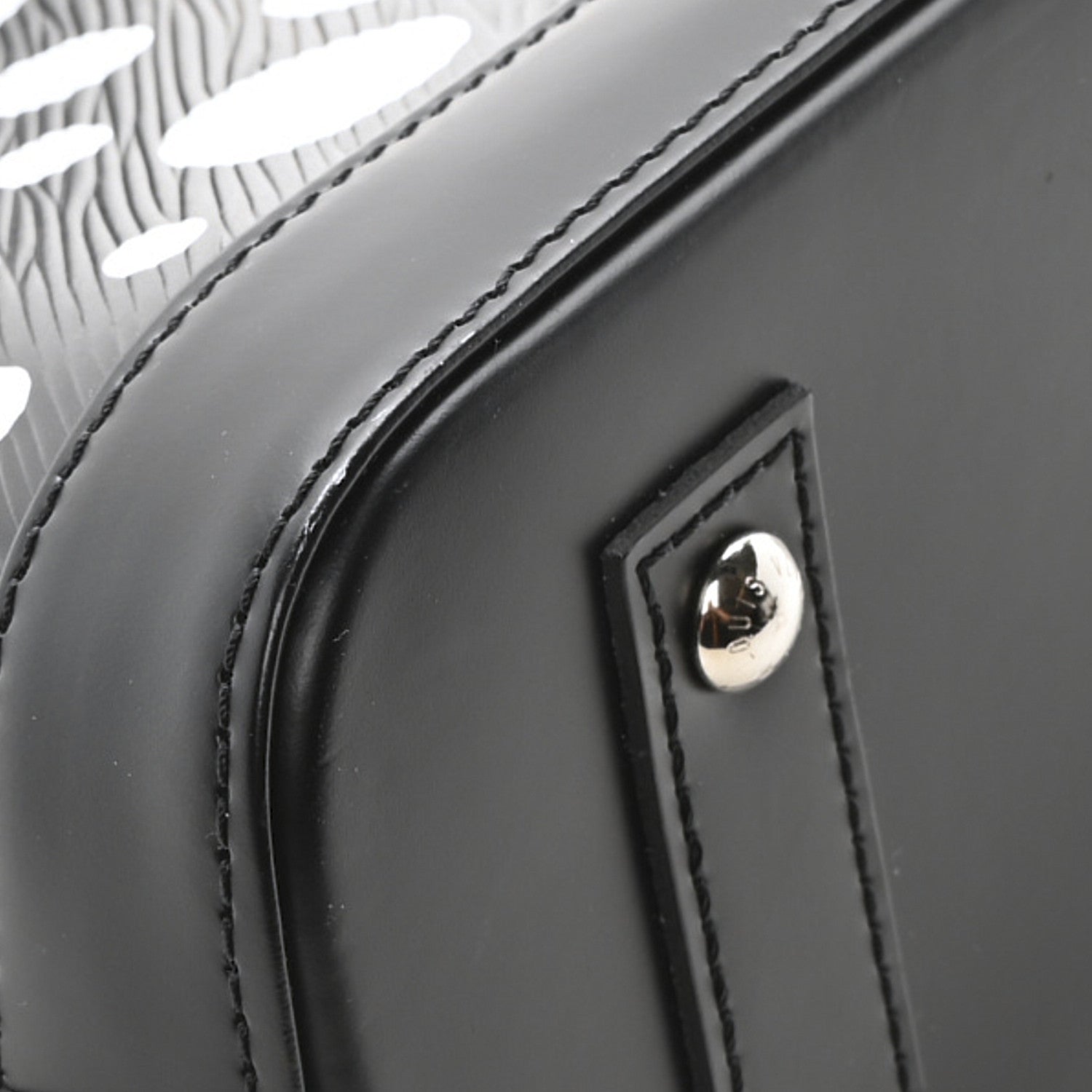 Louis Vuitton X YK Epi Alma BB Black White 8 of 9