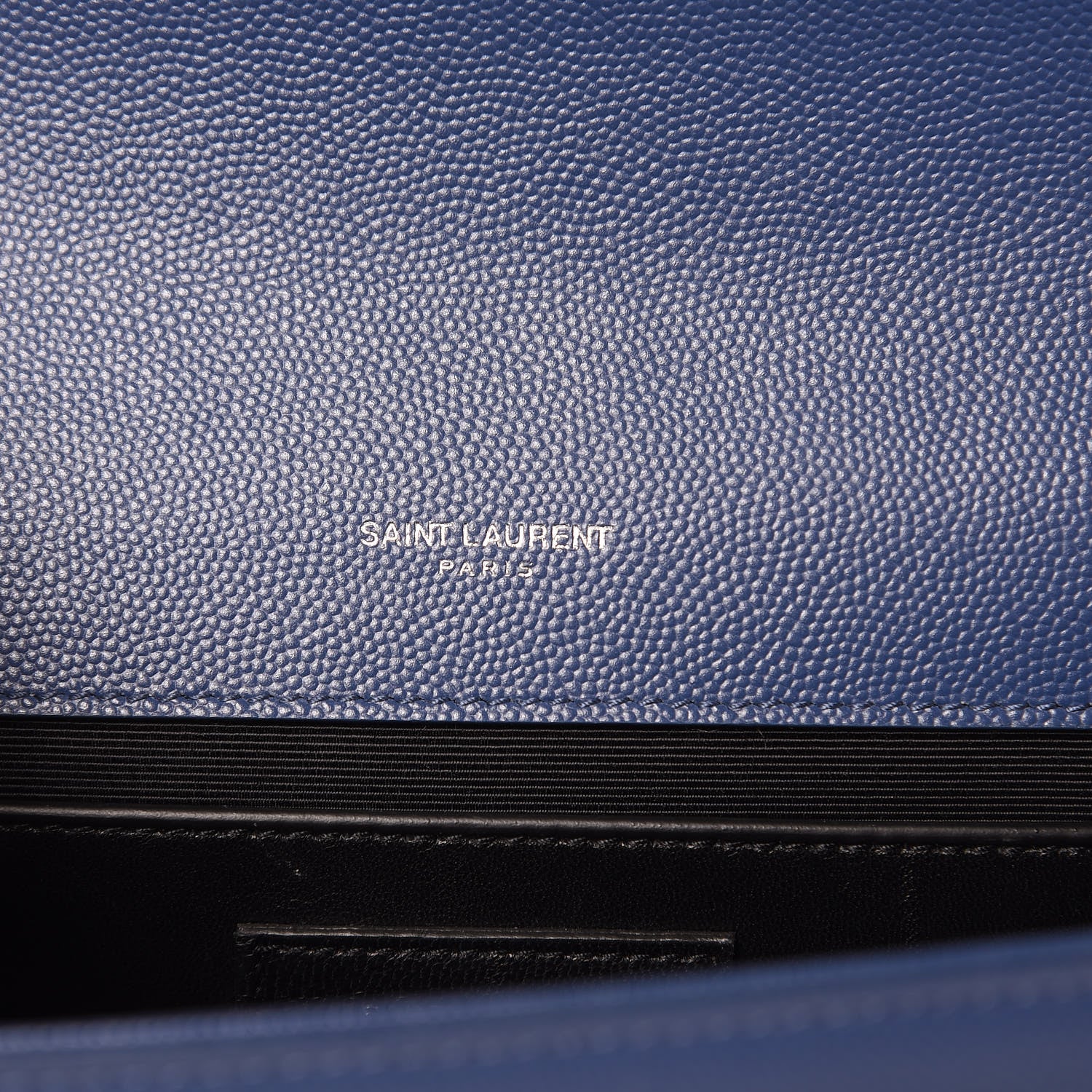 Saint Laurent Grain De Poudre Medium Classic Monogram Kate Satchel Denim Blue 6 of 9
