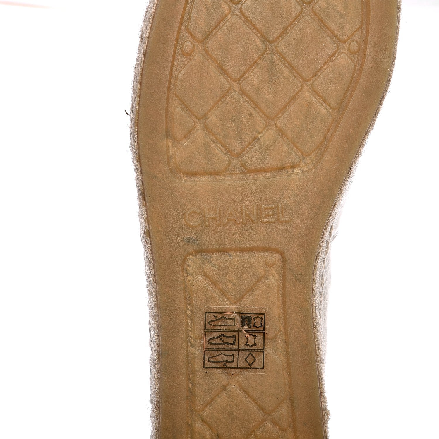 Chanel Metallic Calfskin Grosgrain CC Espadrilles 39 Ivory Black 7 of 10
