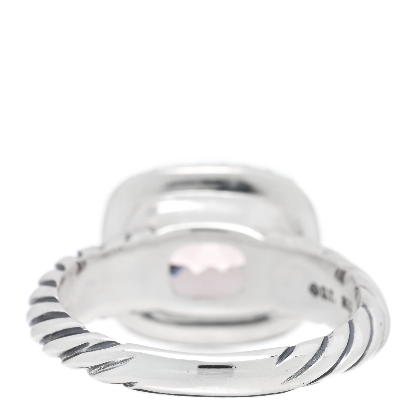 Sterling Silver Diamond Morganite 10mm Noblesse Ring 54 7