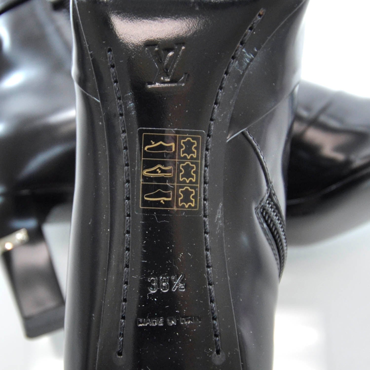 Louis Vuitton Veau Glace Ankle Boots 38.5 Black 5 of 9