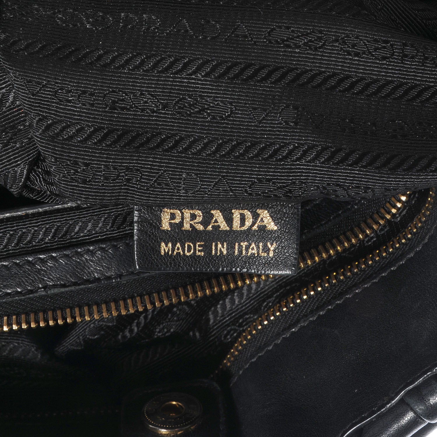 Prada Nappa Leather Gaufre Tote Nero Black 7 of 9