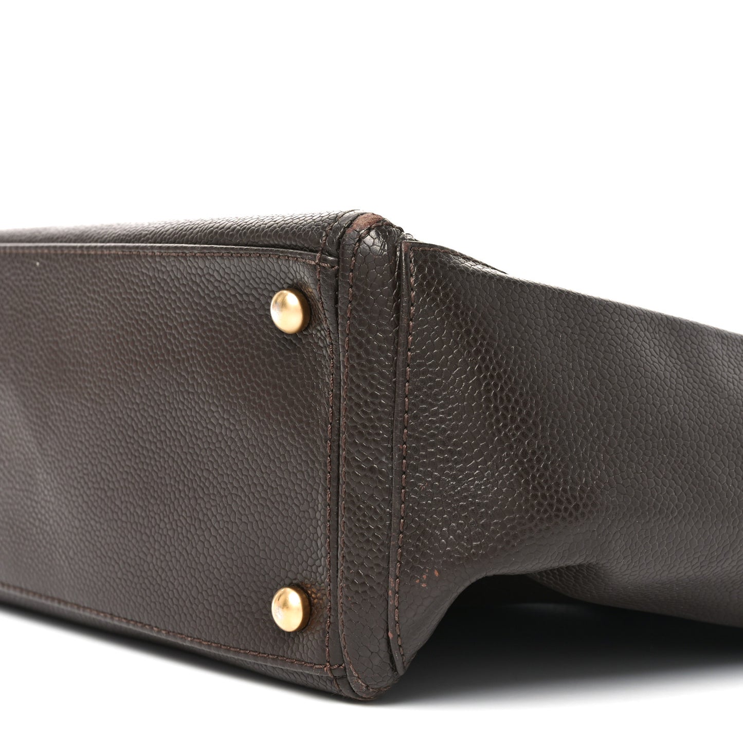 Caviar CC Shoulder Bag Dark Brown