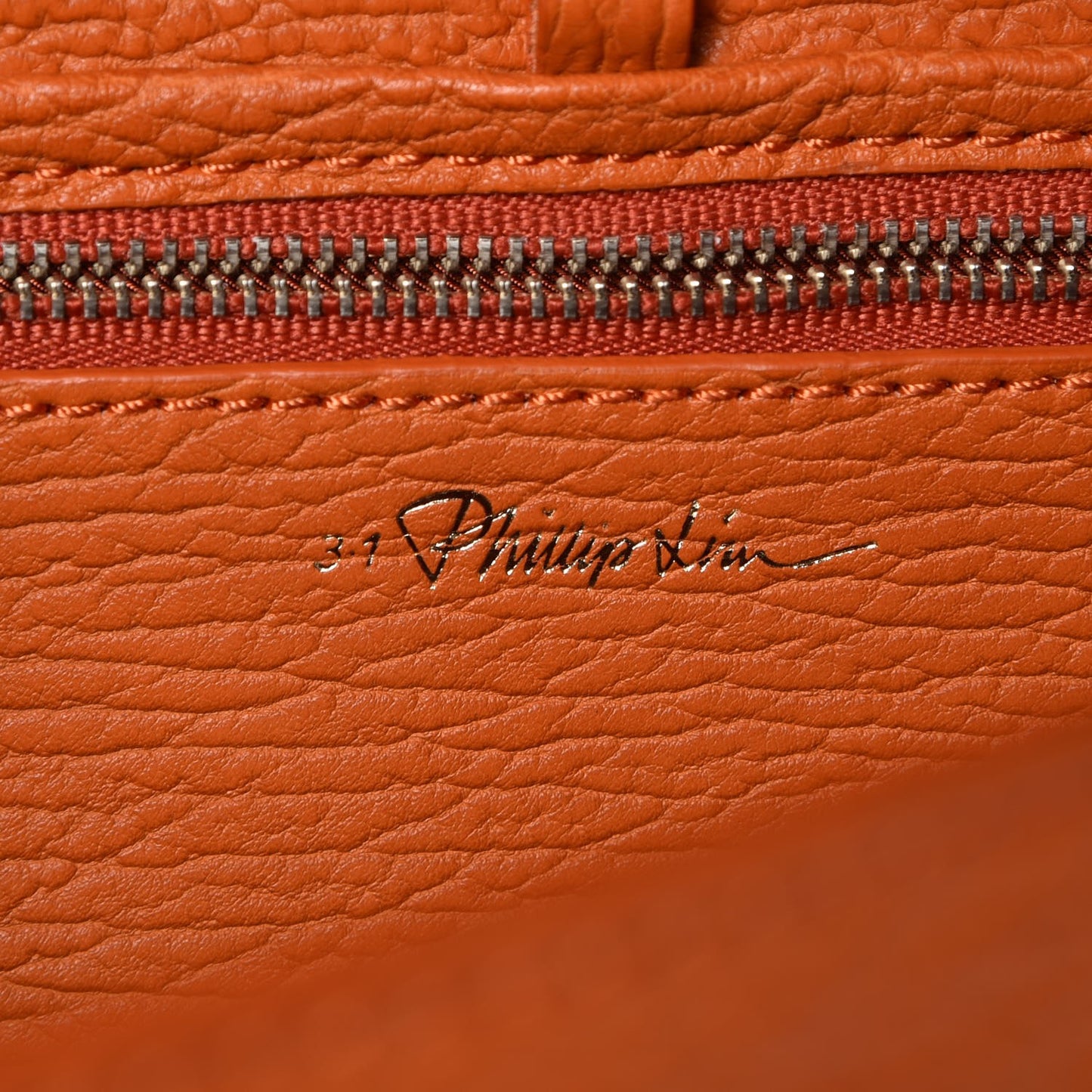 3.1 Textured Calfskin Large Pashli Satchel Mandarin