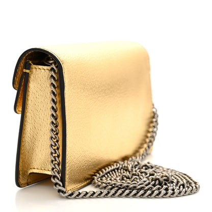 Gucci Metallic Calfskin Super Mini Dionysus Shoulder Bag Gold 3 of 9