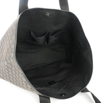 Gucci Metallic Monogram Canvas Tote Black 5 of 7