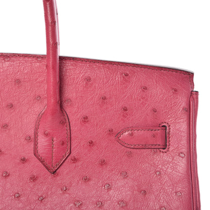 Hermes Ostrich Birkin 35 Fuchsia 16 of 43