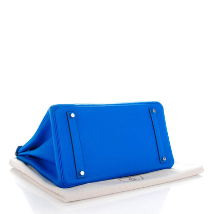 Hermes Taurillon Clemence Birkin 35 Bleu Hydra 4 of 27