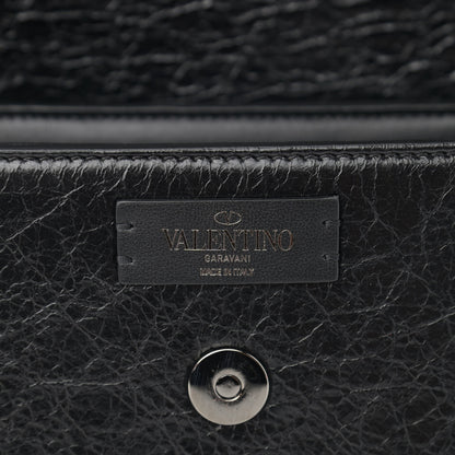 Valentino Garavani Brushed Calfskin Supervee Shoulder Bag Black 6 of 9