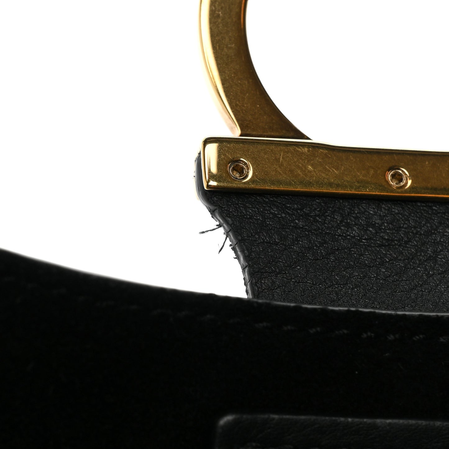 Calfskin Embossed Gancini Hobo Black