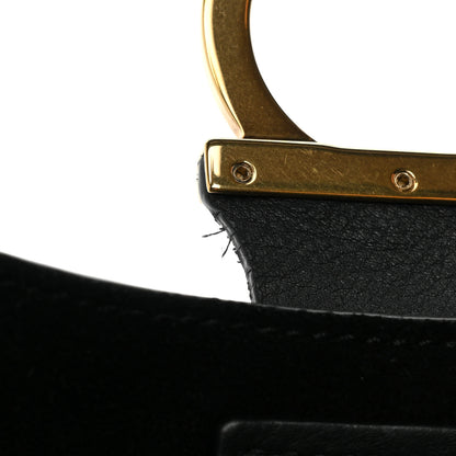 Salvatore Ferragamo Calfskin Embossed Gancini Hobo Black 11 of 16