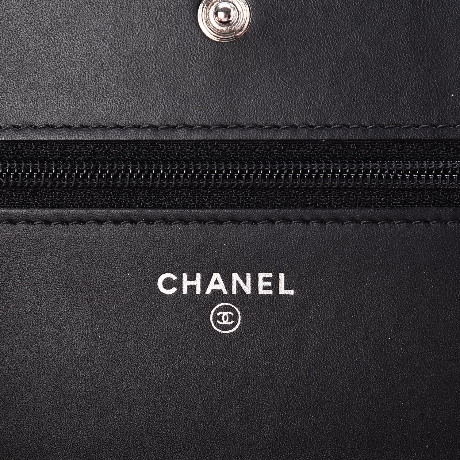 Chanel Patent Calfskin Quilted Boy Wallet On Chain WOC Black 6 of 9