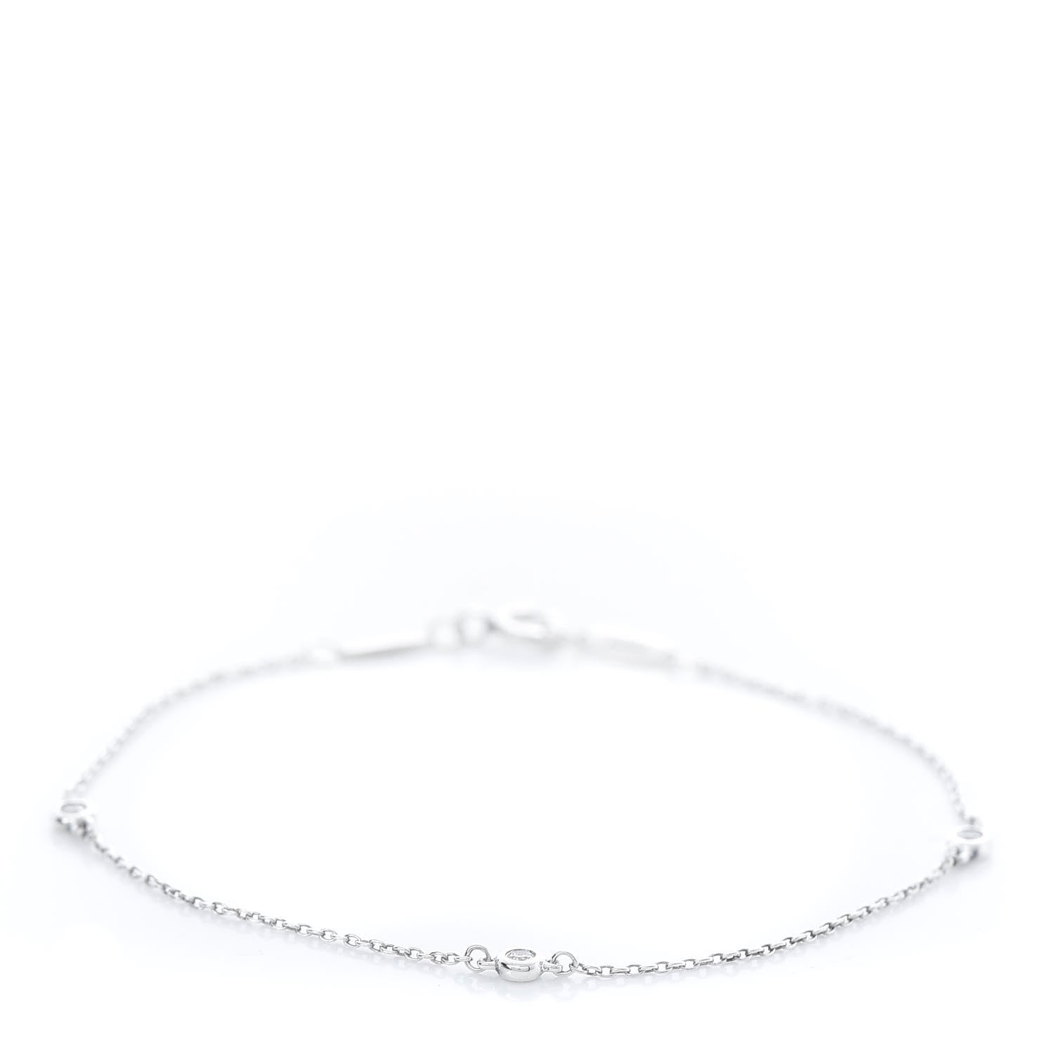 Tiffany Sterling Silver Diamond .09ct Elsa Peretti Diamonds By The Yard Bracelet 1 of 6