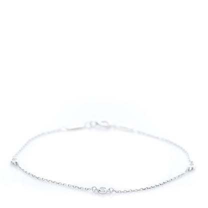 Tiffany Sterling Silver Diamond .09ct Elsa Peretti Diamonds By The Yard Bracelet 1 of 6
