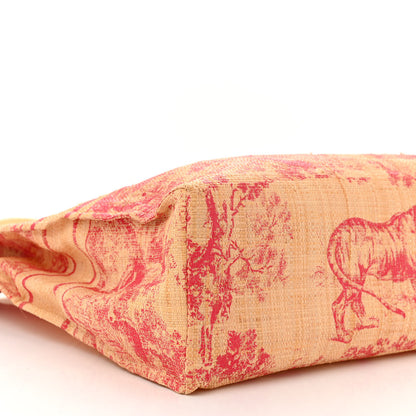 Christian Dior Straw Dioriviera Tote Pink 8 of 11