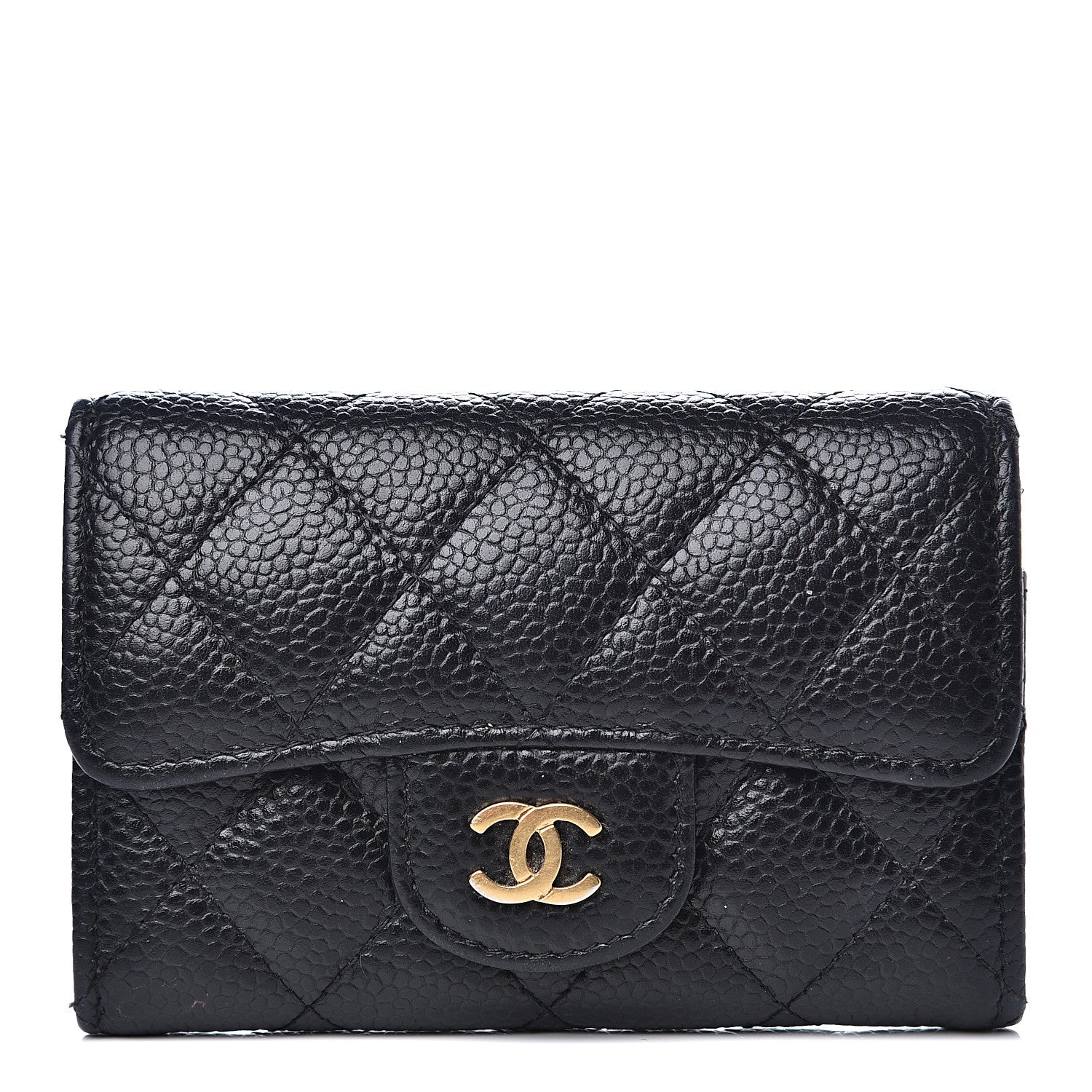 Chanel Caviar Quilted Flap Card Holder Black 1 of 8