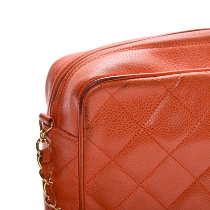 Chanel Caviar Quilted Camera Case Orange 10 of 12